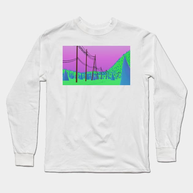 Line Height Long Sleeve T-Shirt by Bruce Brotherton